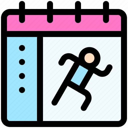 Marathon, race, sport, competition, running, calendar icon - Download on Iconfinder