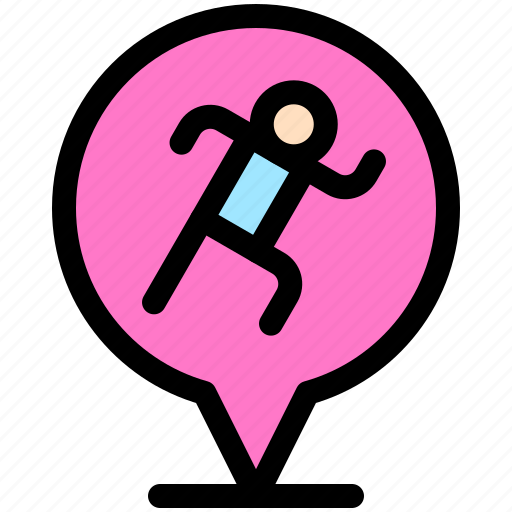 Marathon, race, sport, competition, running, location, pin icon - Download on Iconfinder
