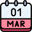 calendar, march, one, date, monthly, time, and, month, schedule 