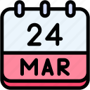 calendar, march, twenty, four, date, monthly, time, month, schedule