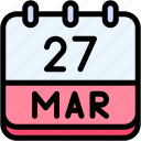 calendar, march, twenty, seven, date, monthly, time, month, schedule