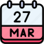 calendar, march, twenty, seven, date, monthly, time, month, schedule 