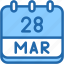 calendar, march, twenty, eight, date, monthly, time, month, schedule 