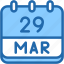 calendar, march, twenty, nine, date, monthly, time, and, month, schedule 
