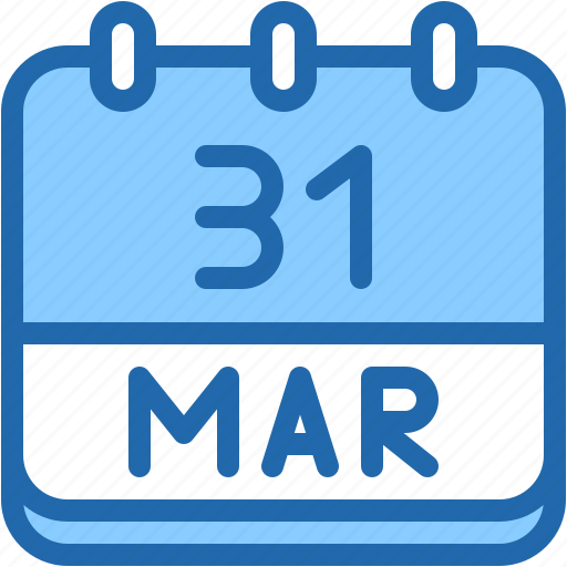 Calendar, march, thirty, one, date, monthly, time icon - Download on Iconfinder