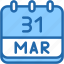 calendar, march, thirty, one, date, monthly, time, month, schedule 