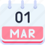 calendar, march, one, date, monthly, time, month, schedule 