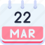 calendar, march, twenty, two, date, monthly, time, month, schedule 
