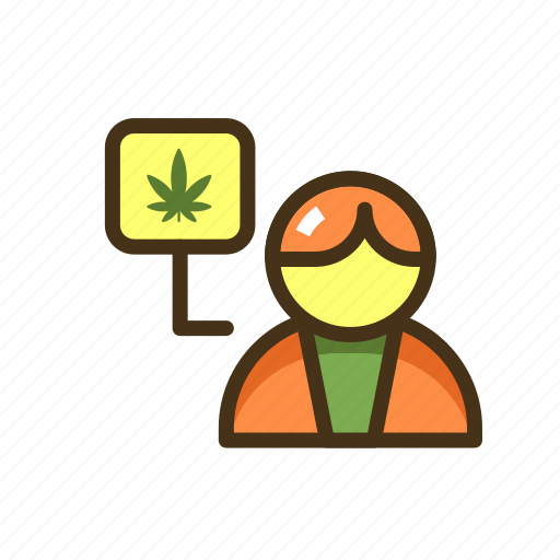 Cannabis, consultant, marijuana, support icon - Download on Iconfinder