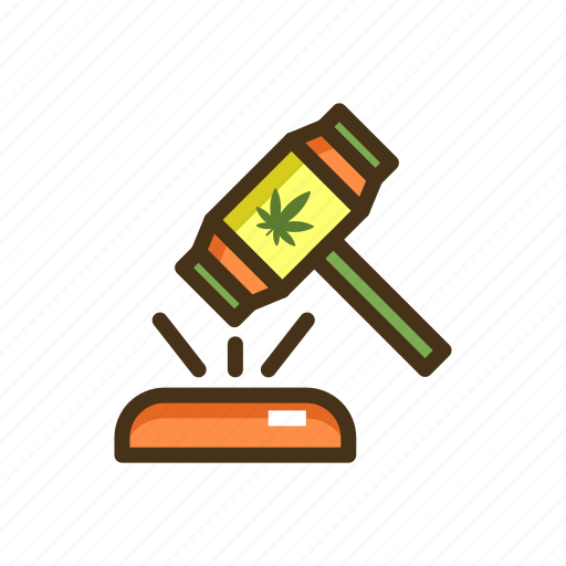 Hammer, justice, law, marijuana icon - Download on Iconfinder
