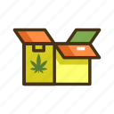 box, marijuana, package, shipping