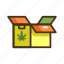 box, marijuana, package, shipping 