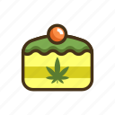 cake, marijuana, space