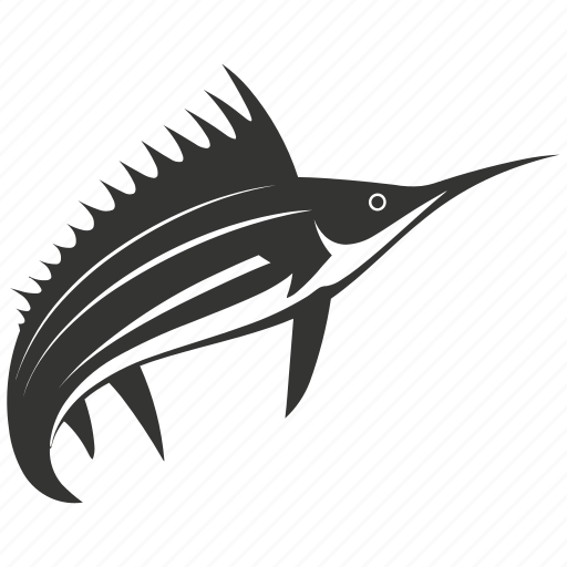 Atlantic sailfish, billfish, fastest swimmer, sport fishing, trophy fish, aquatic icon - Download on Iconfinder
