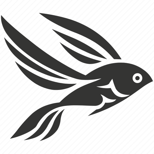 Flying fish, pelagic, oceanic, winged, gliding, marine icon - Download on Iconfinder