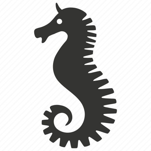 Sea horse, seahorse, marine, curled tail, aquarium, unique icon - Download on Iconfinder