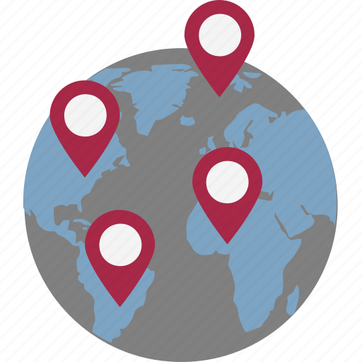 Global location, globe with pin, location pin, location with globe, map pin, navigation, worldwide location icon - Download on Iconfinder