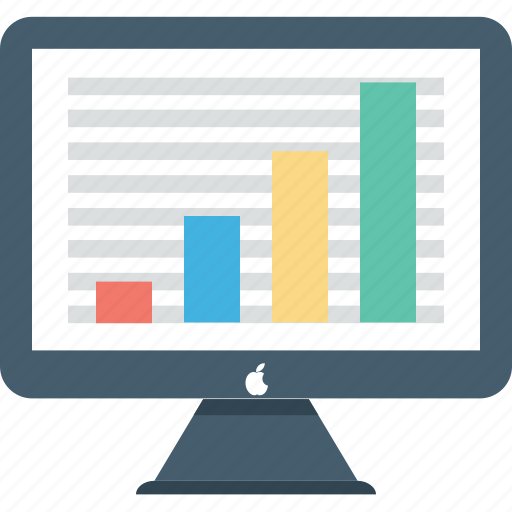 Analytics, diagram, infographics, monitor, online graphs icon - Download on Iconfinder