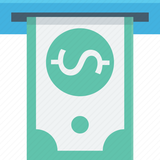 Atm withdrawal, banking, banknote, cash withdrawal, transaction icon - Download on Iconfinder