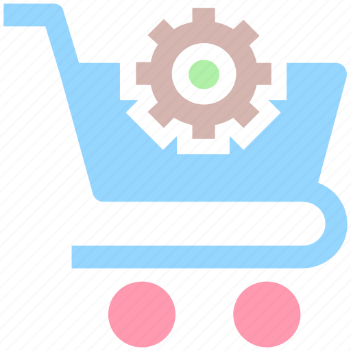 Cart, cart gear, gear, setting, shopping icon - Download on Iconfinder