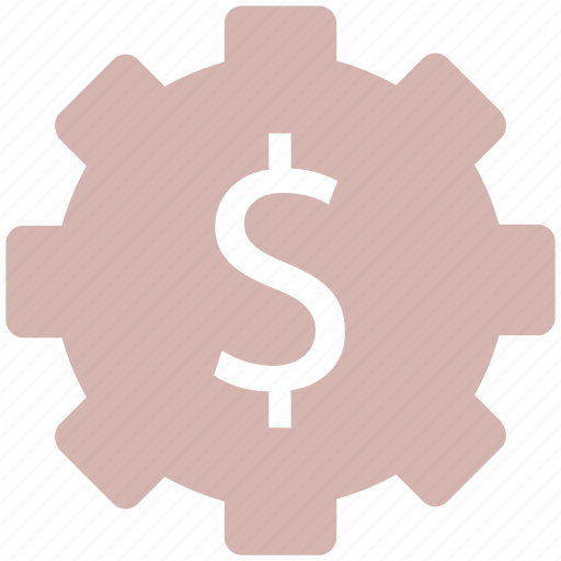 Dollar, economics, gear, making, money icon - Download on Iconfinder