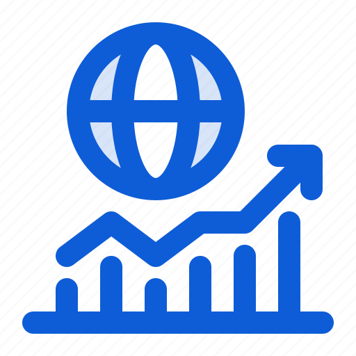 Global, growth, finance, analysis, graph, progress, chart icon - Download on Iconfinder