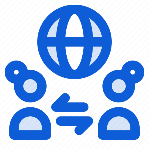 Global, user, connection, network, communication, interaction, woman icon - Download on Iconfinder
