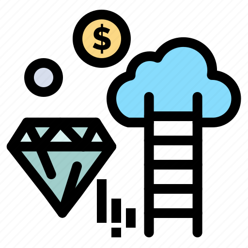 Cloud, dimond, dollar, marketing icon - Download on Iconfinder