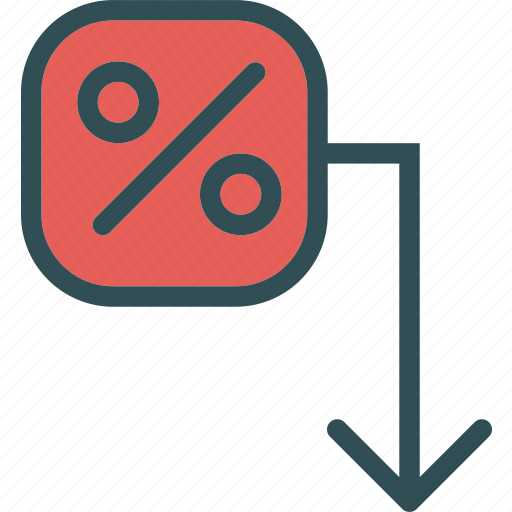 Check, decrease, downrate, percent, sales icon - Download on Iconfinder