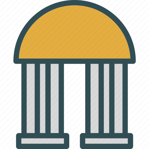 Bank, building, old, pillars icon - Download on Iconfinder