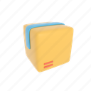 package, box, delivery, shipping, transport, 3d icon