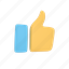 like, favorite, hand, thumb, gesture, 3d icon 
