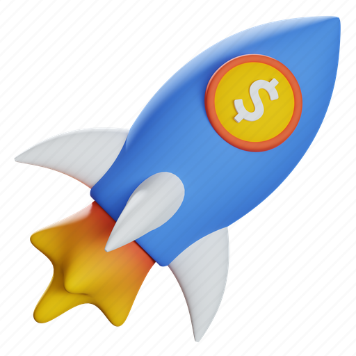 Launch, rocket, startup, marketing 3D illustration - Download on Iconfinder