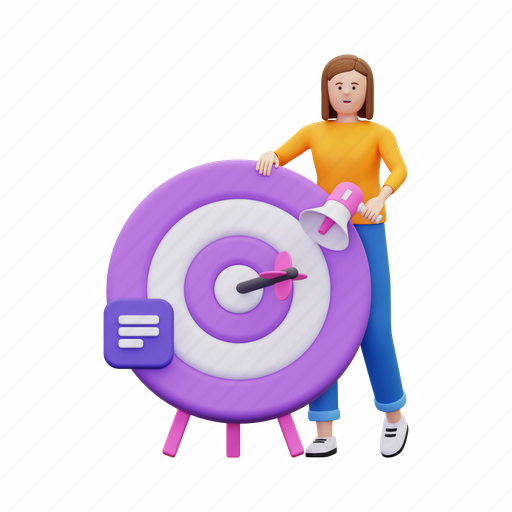 Marketing, dartboard, marketing target, goal, target, promotion, aim 3D illustration - Download on Iconfinder