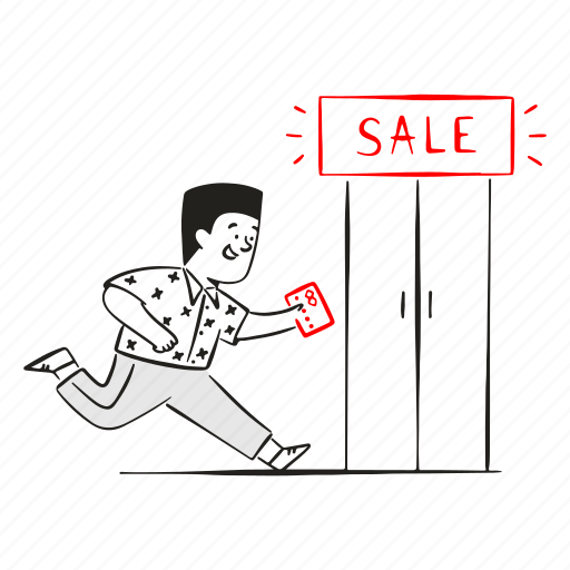 Runs, store, sale, discount, offer, market, shopping illustration - Download on Iconfinder
