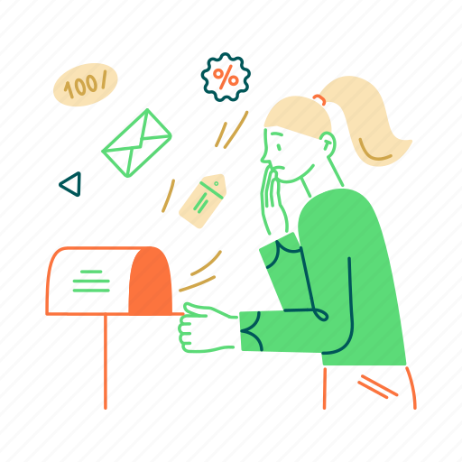 Offers, mail, inbox, message, email, communication, subscribe illustration - Download on Iconfinder