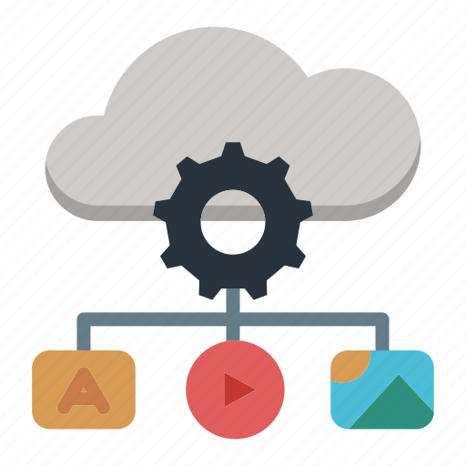 Cloud, data, gallery, gear, marketing icon, picture, video icon - Download on Iconfinder