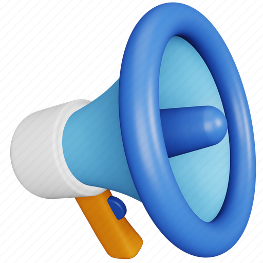 Announcement, marketing, advertisement, megaphone, promotion 3D illustration - Download on Iconfinder