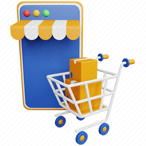 Webshop, marketing, web, online, shopping, webstore, buy 3D illustration - Download on Iconfinder