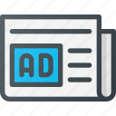 ad, advertising, marketing, newspaper