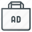 ad, advertising, bag, shop, shopping 