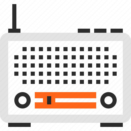 Broadcast, communication, electronics, music, radio, receiver, retro icon - Download on Iconfinder