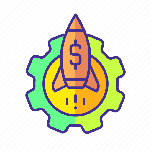 Dollar, gear, launch, money, rocket, setting, trafic icon - Download on Iconfinder