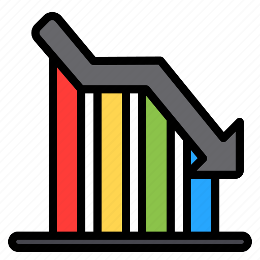 Loss, decrease, business, chart, graph, analytics, down icon - Download on Iconfinder