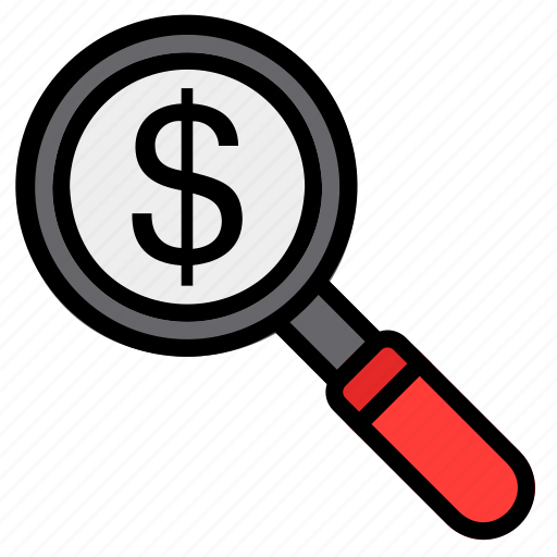 Search, find, magnifier, magnifying glass, money, finance, dollar icon - Download on Iconfinder