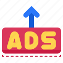 ads, advertising, arrow, marketing, advertisement