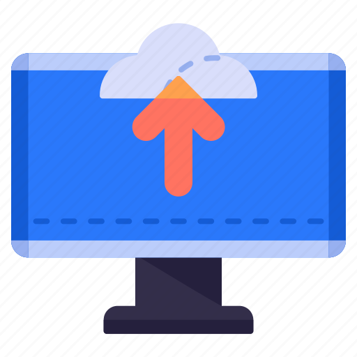 Upload, computer, cloud, monitor, arrow icon - Download on Iconfinder
