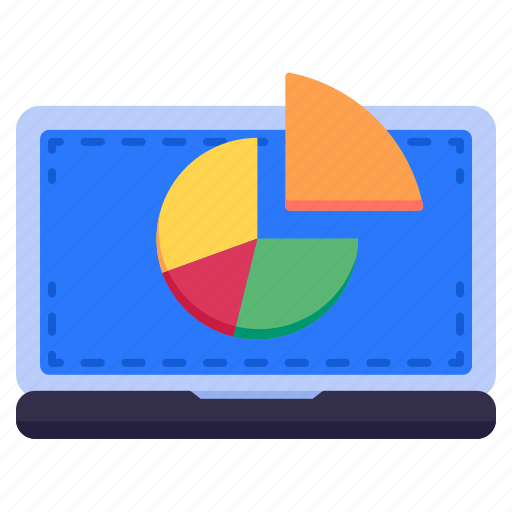 Analytics, statistics, laptop, pie chart, business icon - Download on Iconfinder