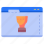 website, browser, webpage, trophy, award 