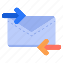 email, mail, send, arrows, receive